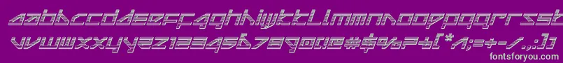 deltaraychromeital Font – Green Fonts on Purple Background