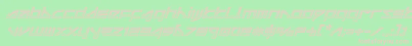 deltaraychromeital Font – Pink Fonts on Green Background