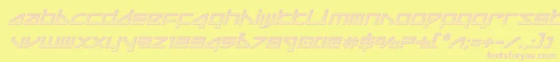 deltaraychromeital-fontti – vaaleanpunaiset fontit keltaisella taustalla
