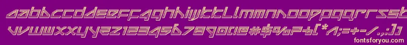 deltaraychromeital Font – Yellow Fonts on Purple Background