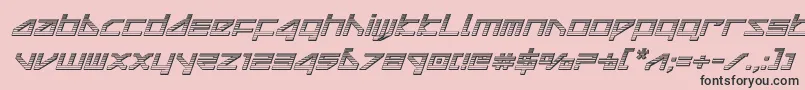 deltaraychromeital Font – Black Fonts on Pink Background