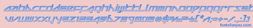 deltaraychromeital Font – Blue Fonts on Pink Background