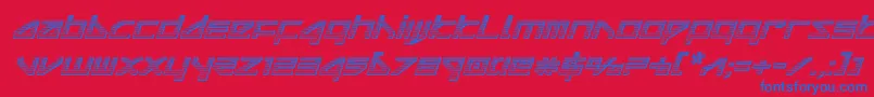 deltaraychromeital Font – Blue Fonts on Red Background