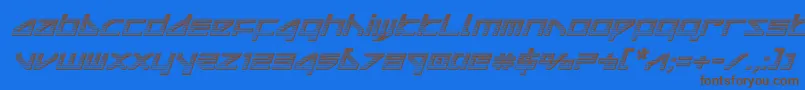 deltaraychromeital Font – Brown Fonts on Blue Background