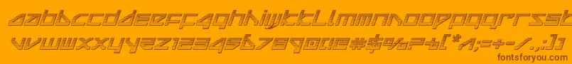 deltaraychromeital Font – Brown Fonts on Orange Background
