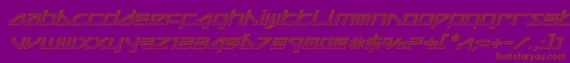 deltaraychromeital Font – Brown Fonts on Purple Background