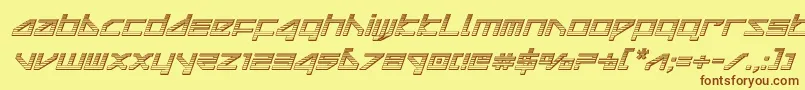 deltaraychromeital Font – Brown Fonts on Yellow Background