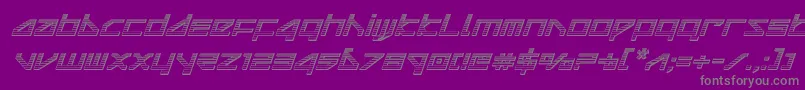 Шрифт deltaraychromeital – серые шрифты на фиолетовом фоне