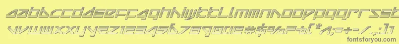 Czcionka deltaraychromeital – szare czcionki na żółtym tle