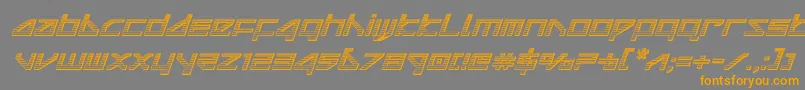 Czcionka deltaraychromeital – pomarańczowe czcionki na szarym tle