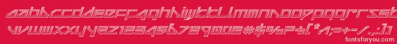 deltaraychromeital Font – Pink Fonts on Red Background