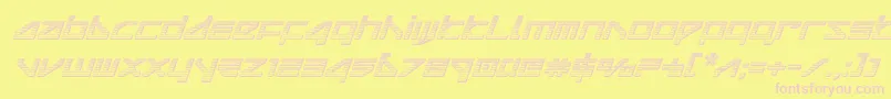 deltaraychromeital Font – Pink Fonts on Yellow Background