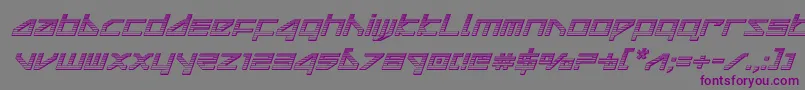 deltaraychromeital Font – Purple Fonts on Gray Background