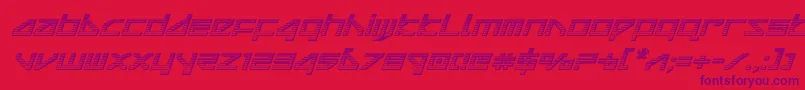 Czcionka deltaraychromeital – fioletowe czcionki na czerwonym tle