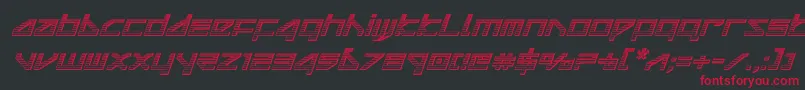 deltaraychromeital Font – Red Fonts on Black Background