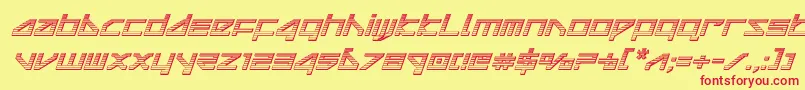 deltaraychromeital Font – Red Fonts on Yellow Background