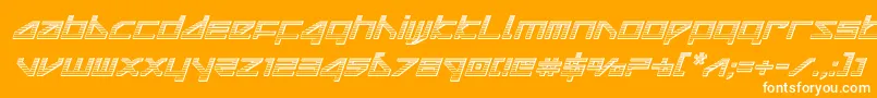 deltaraychromeital Font – White Fonts on Orange Background