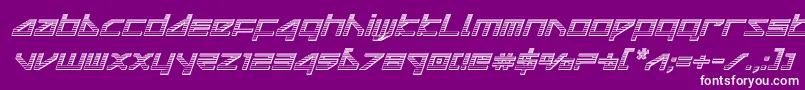 deltaraychromeital Font – White Fonts on Purple Background