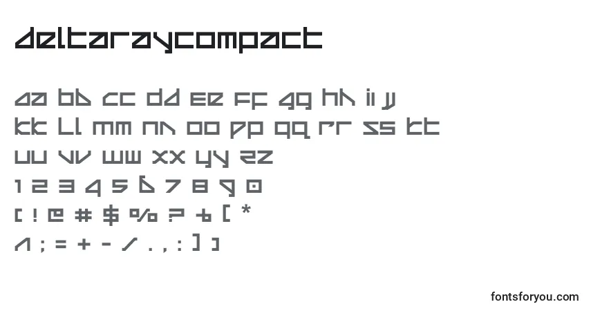 Deltaraycompactフォント–アルファベット、数字、特殊文字