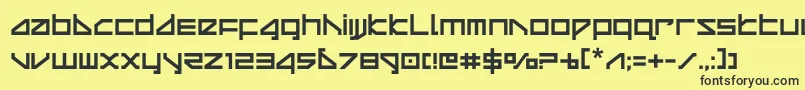 deltaraycompact Font – Black Fonts on Yellow Background