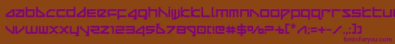 deltaraycompact Font – Purple Fonts on Brown Background