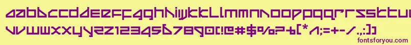 deltaraycompact Font – Purple Fonts on Yellow Background