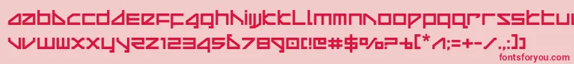 deltaraycompact Font – Red Fonts on Pink Background