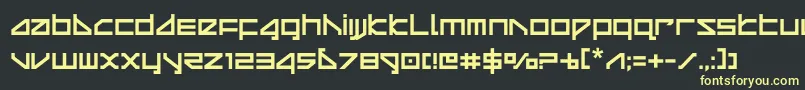 deltaraycompact Font – Yellow Fonts on Black Background
