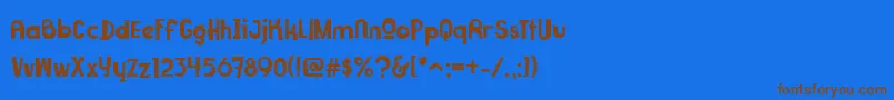 Superfruit Font – Brown Fonts on Blue Background