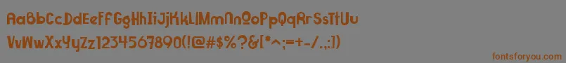 Superfruit Font – Brown Fonts on Gray Background