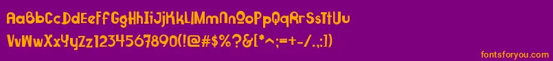 Superfruit Font – Orange Fonts on Purple Background