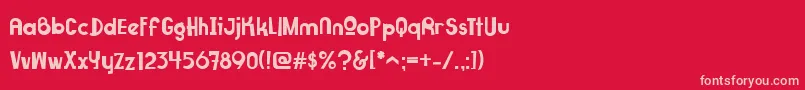 Шрифт Superfruit – розовые шрифты на красном фоне