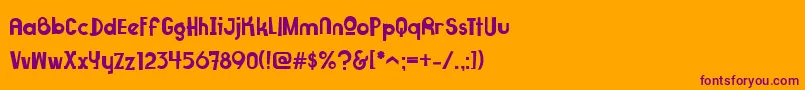 Superfruit Font – Purple Fonts on Orange Background