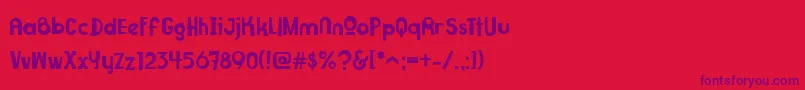 Superfruit Font – Purple Fonts on Red Background