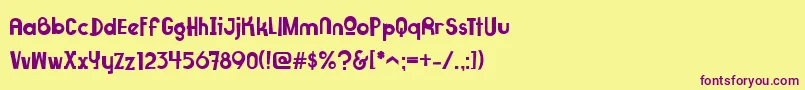 Superfruit Font – Purple Fonts on Yellow Background