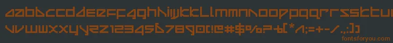 deltaraycompact Font – Brown Fonts on Black Background