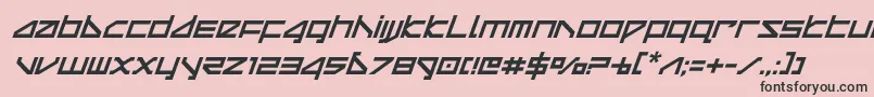 deltaraycompactital Font – Black Fonts on Pink Background