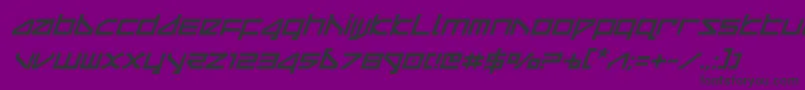 Fonte deltaraycompactital – fontes pretas em um fundo violeta