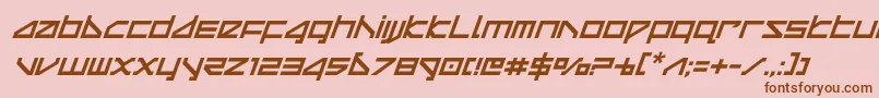 deltaraycompactital Font – Brown Fonts on Pink Background