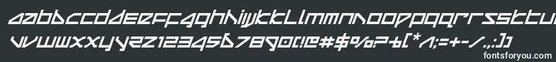 Шрифт deltaraycompactital – белые шрифты на чёрном фоне