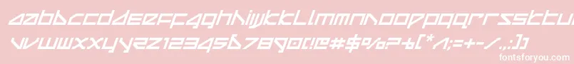 deltaraycompactital Font – White Fonts on Pink Background