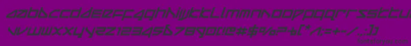 deltaraycompactital Font – Black Fonts on Purple Background