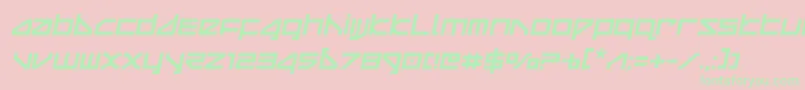 deltaraycompactsemital Font – Green Fonts on Pink Background