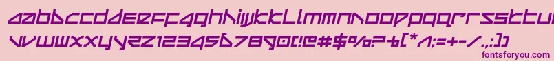deltaraycompactsemital Font – Purple Fonts on Pink Background
