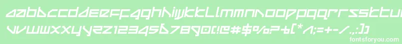 deltaraycompactsemital Font – White Fonts on Green Background