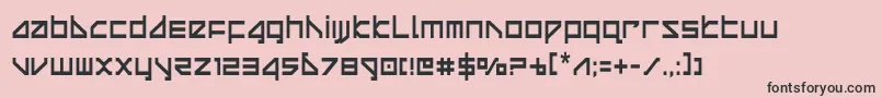 フォントdeltaraycond – ピンクの背景に黒い文字