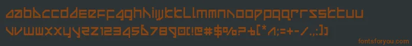 Шрифт deltaraycond – коричневые шрифты на чёрном фоне