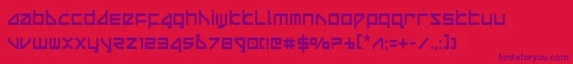 deltaraycond Font – Purple Fonts on Red Background