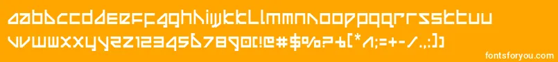 Saiba mais sobre a fonte deltaraycond Fonte deltaraycond – fontes brancas em um fundo laranja