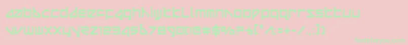 deltaraycond Font – Green Fonts on Pink Background